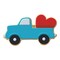 Truck with Heart Cookie Cutter 5 in B1559, CookieCutter.com, Tin Plated Steel, Handmade in the USA